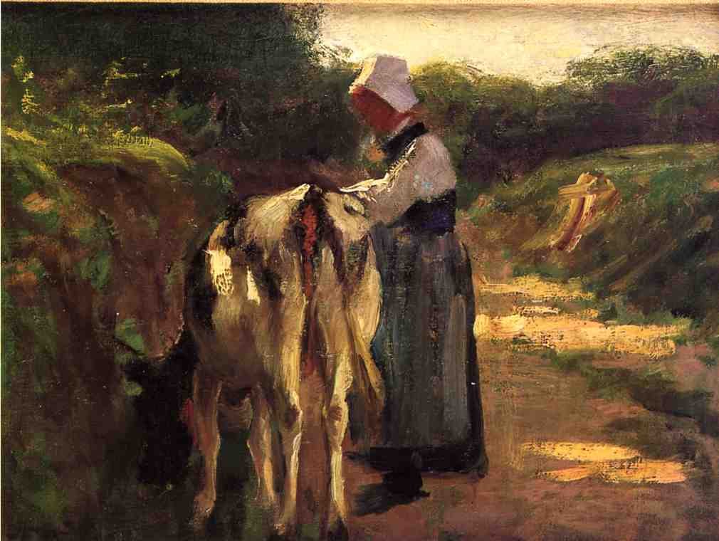 Edward Henry Potthast Grazing by the Roadside